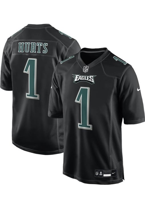 Countryhomegear Jalen Hurts #1 Philadelphia Eagles 2024 Fashion Game Jersey – Men’s – Carbon Black