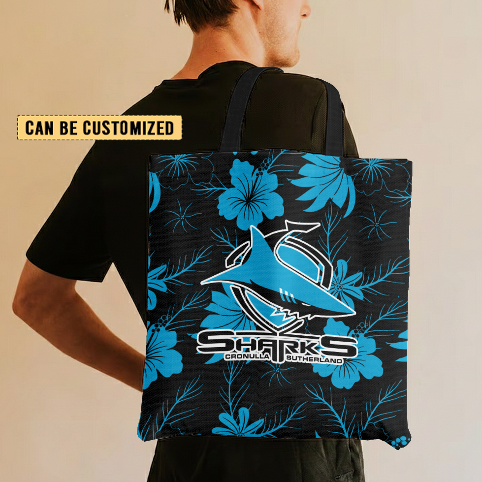 Aussiesmerch Cronulla-Sutherland Sharks Personalized Tote Bags Gift For Fans