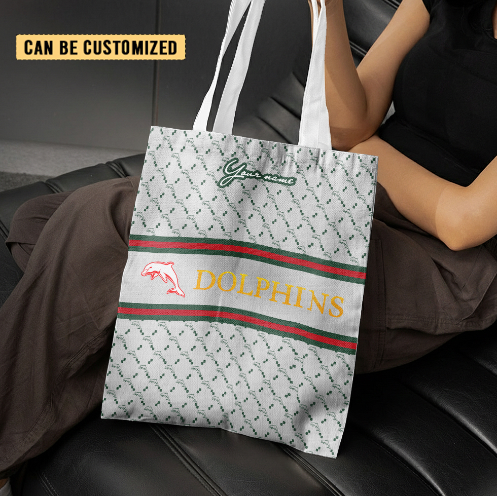 Aussiesmerch Dolphins Personalized Tote Bags Gift For Fans