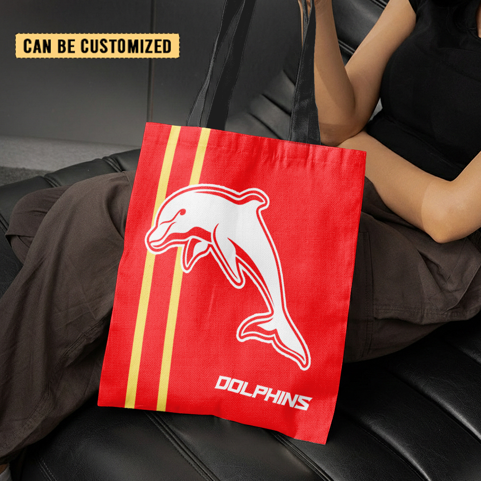 Aussiesmerch Dolphins Personalized Tote Bags Gift For Fans