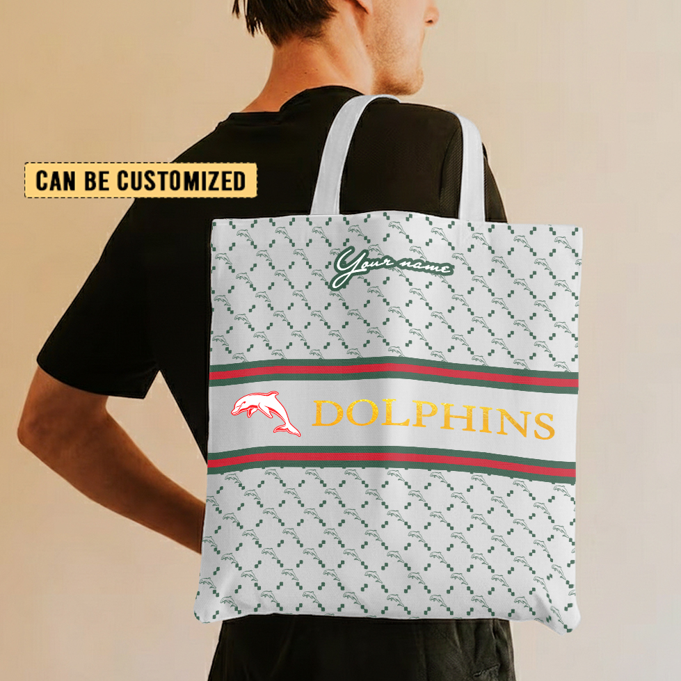 Aussiesmerch Dolphins Personalized Tote Bags Gift For Fans