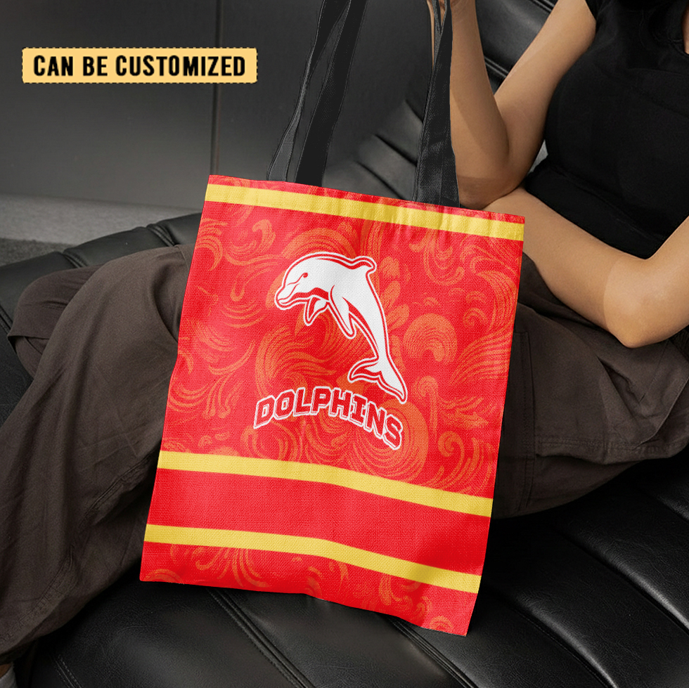 Aussiesmerch Dolphins Personalized Tote Bags Gift For Fans