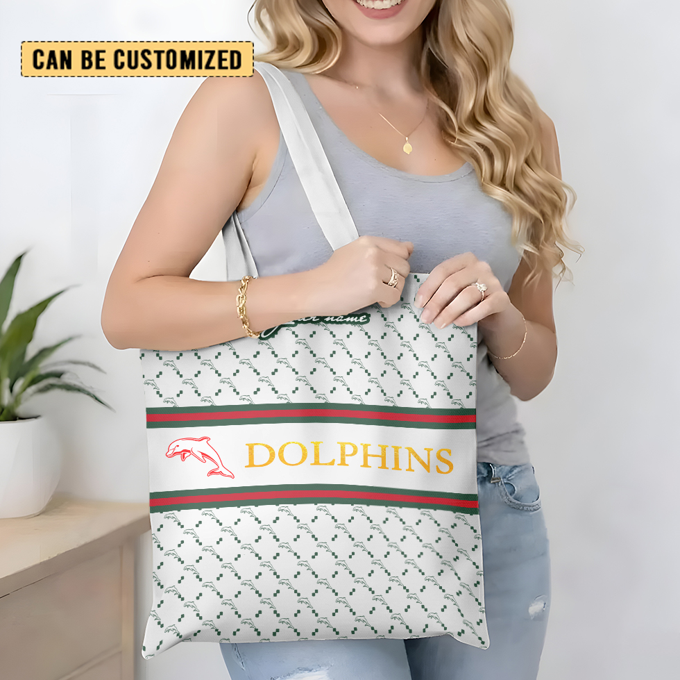 Aussiesmerch Dolphins Personalized Tote Bags Gift For Fans