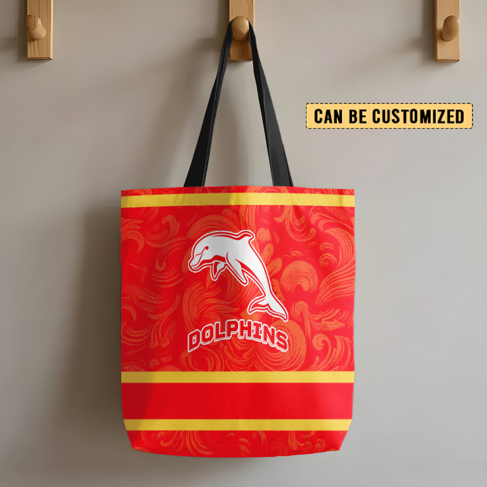 Aussiesmerch Dolphins Personalized Tote Bags Gift For Fans