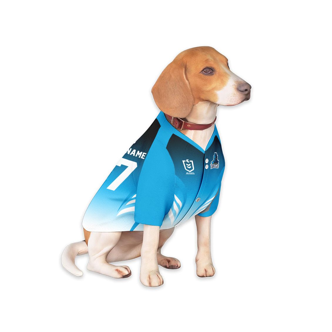 Aussiesmerch Gold Coast Titans Personalized Pet Baseball Jersey Gift For Fans