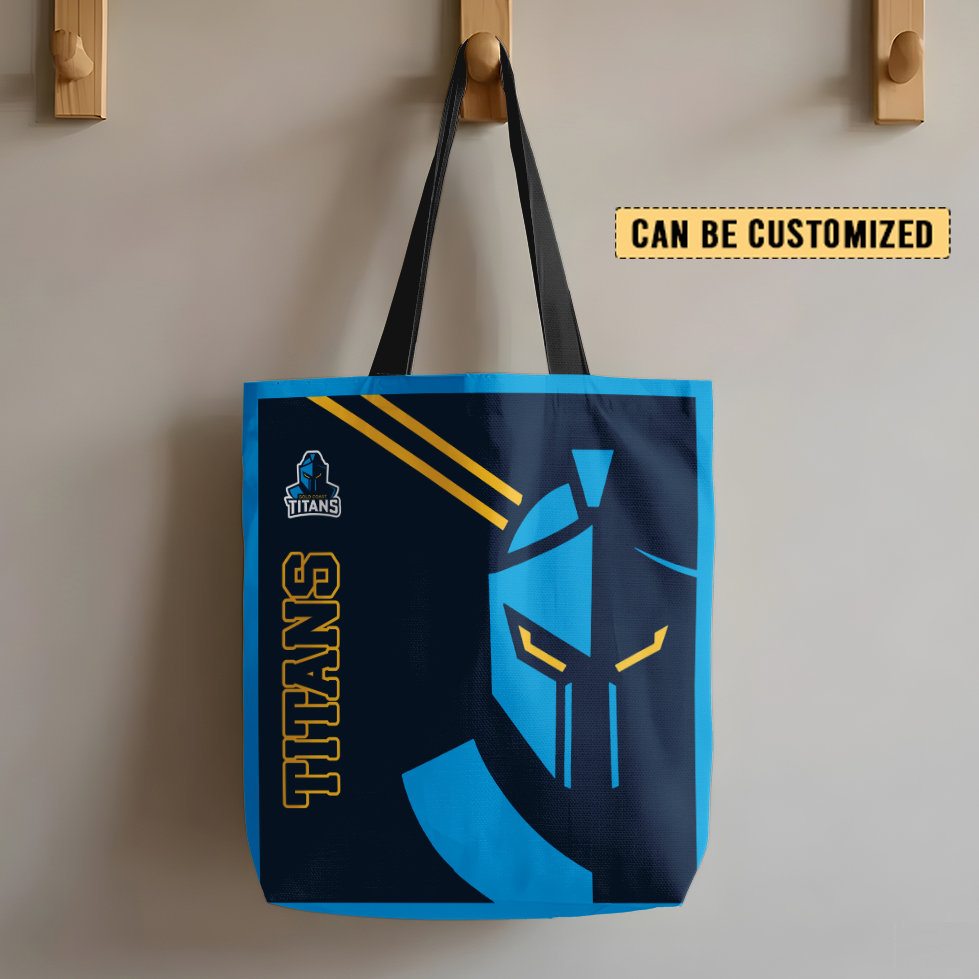 Aussiesmerch Gold Coast Titans Personalized Tote Bags Gift For Fans