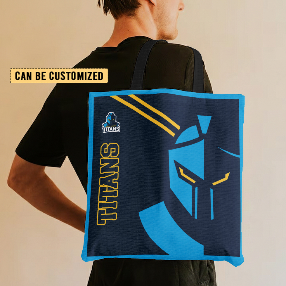 Aussiesmerch Gold Coast Titans Personalized Tote Bags Gift For Fans