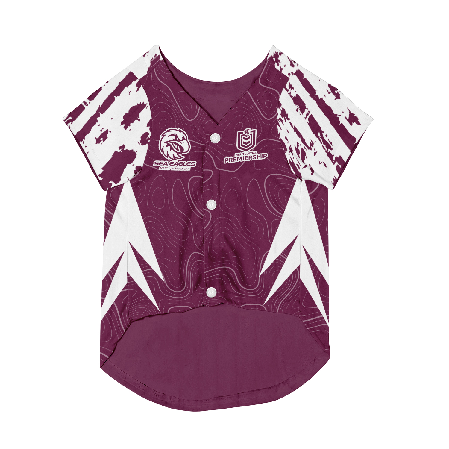 Aussiesmerch Manly Warringah Sea Eagles Personalized Pet Baseball Jersey Gift For Fans