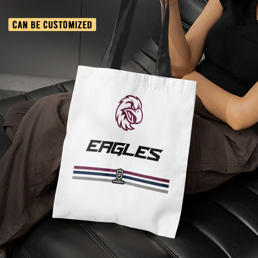 Aussiesmerch Manly Warringah Sea Eagles Personalized Tote Bags Gift For Fans