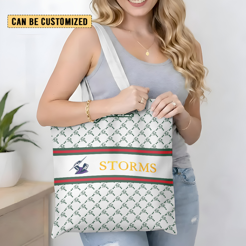 Aussiesmerch Melbourne Storm Personalized Tote Bags Gift For Fans
