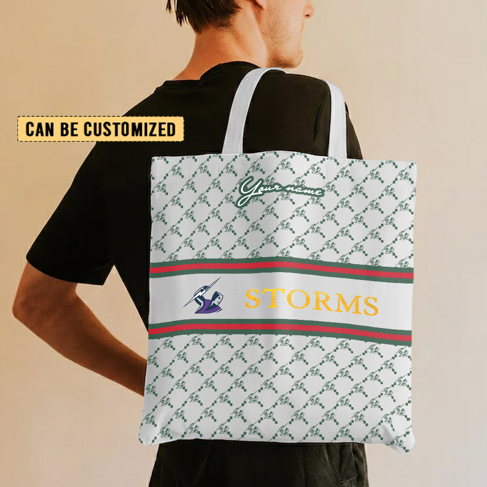 Aussiesmerch Melbourne Storm Personalized Tote Bags Gift For Fans