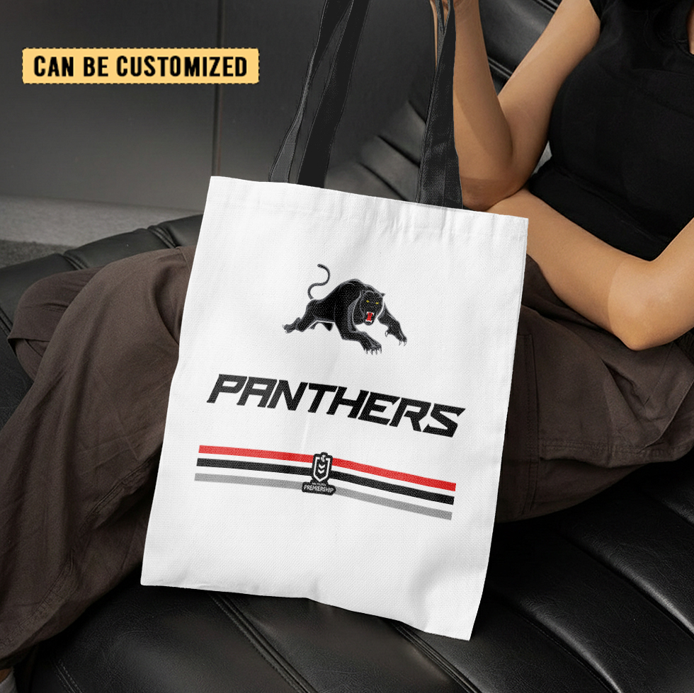Aussiesmerch Penrith Panthers Personalized Tote Bags Gift For Fans