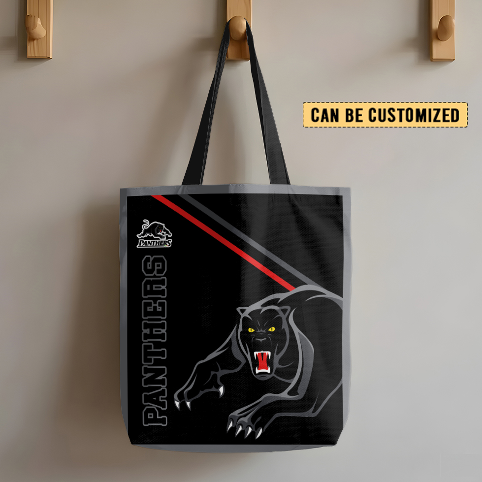 Aussiesmerch Penrith Panthers Personalized Tote Bags Gift For Fans