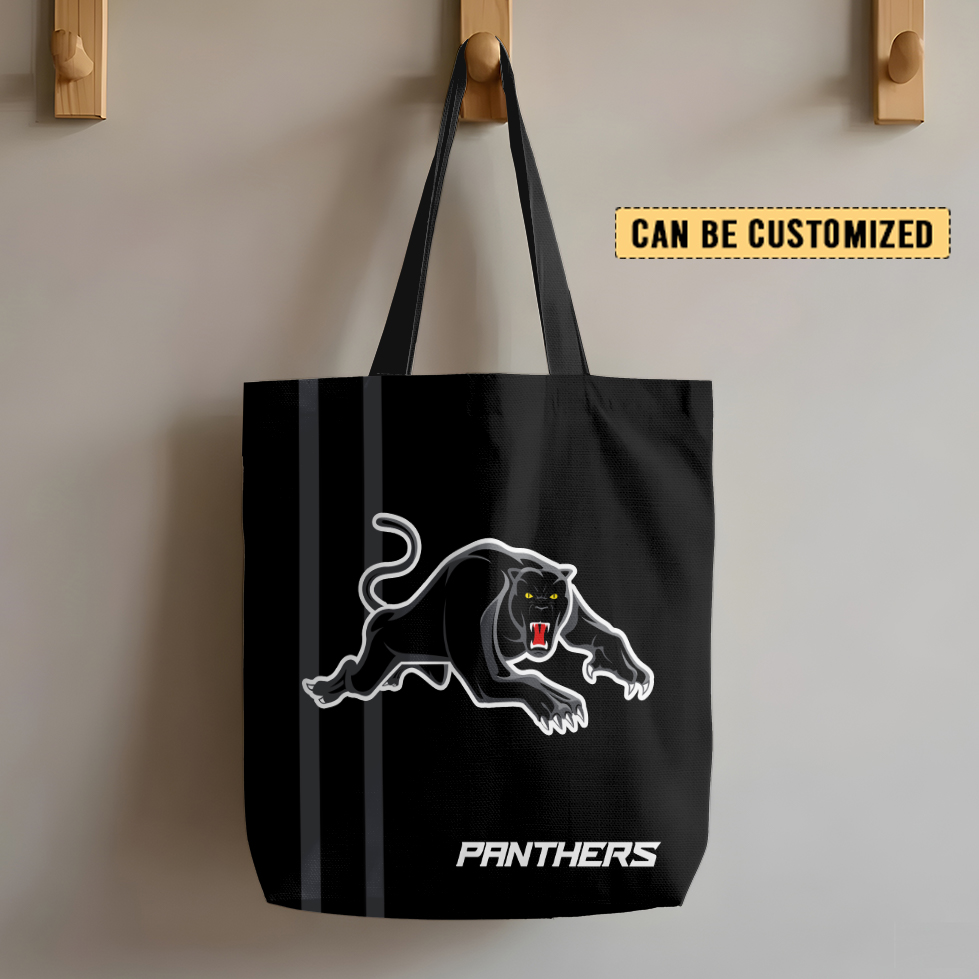Aussiesmerch Penrith Panthers Personalized Tote Bags Gift For Fans
