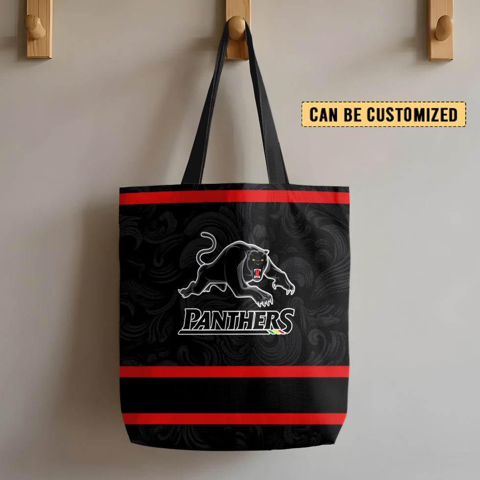Aussiesmerch Penrith Panthers Personalized Tote Bags Gift For Fans
