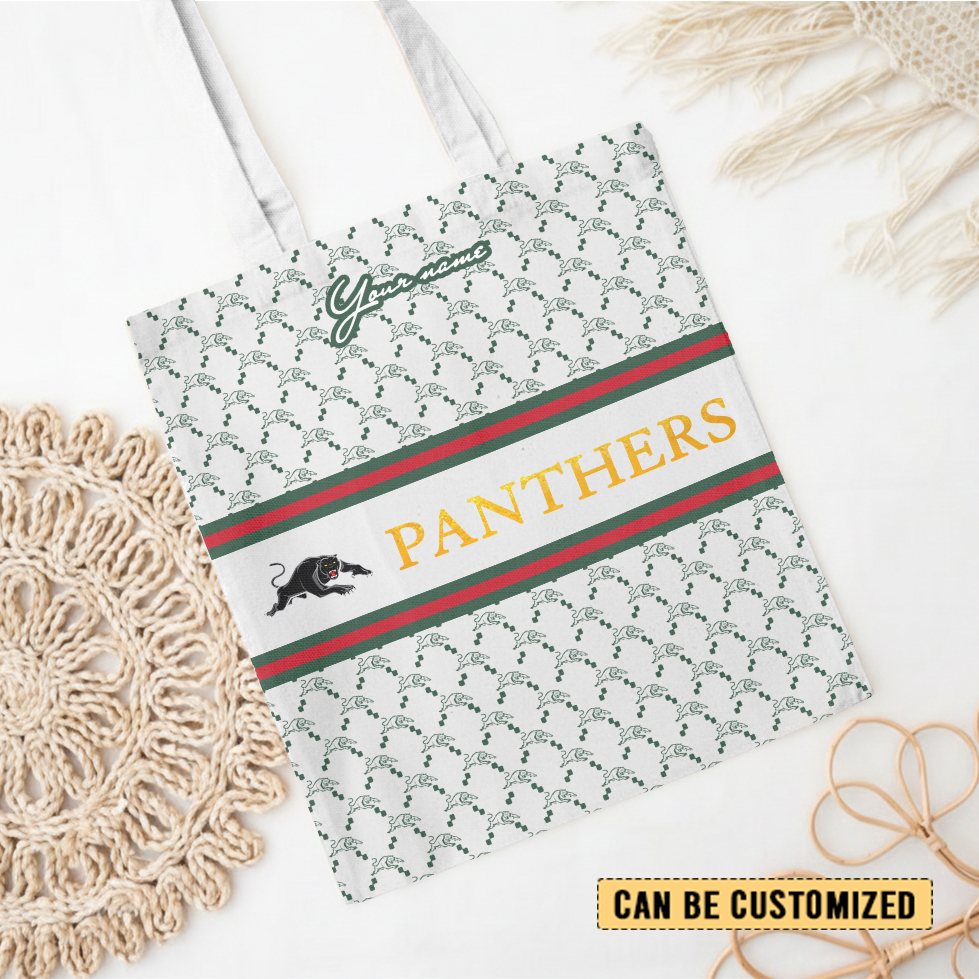 Aussiesmerch Penrith Panthers Personalized Tote Bags Gift For Fans