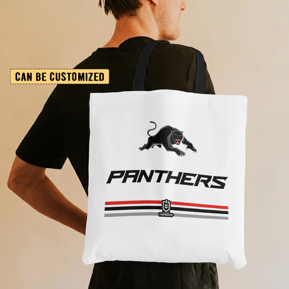 Aussiesmerch Penrith Panthers Personalized Tote Bags Gift For Fans