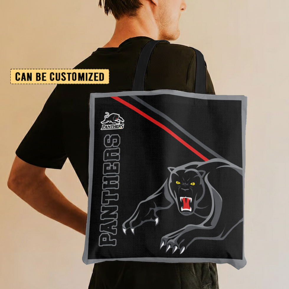 Aussiesmerch Penrith Panthers Personalized Tote Bags Gift For Fans
