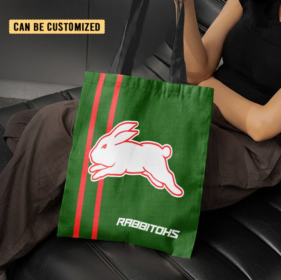 Aussiesmerch South Sydney Rabbitohs Personalized Tote Bags Gift For Fans