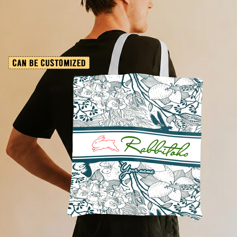Aussiesmerch South Sydney Rabbitohs Personalized Tote Bags Gift For Fans
