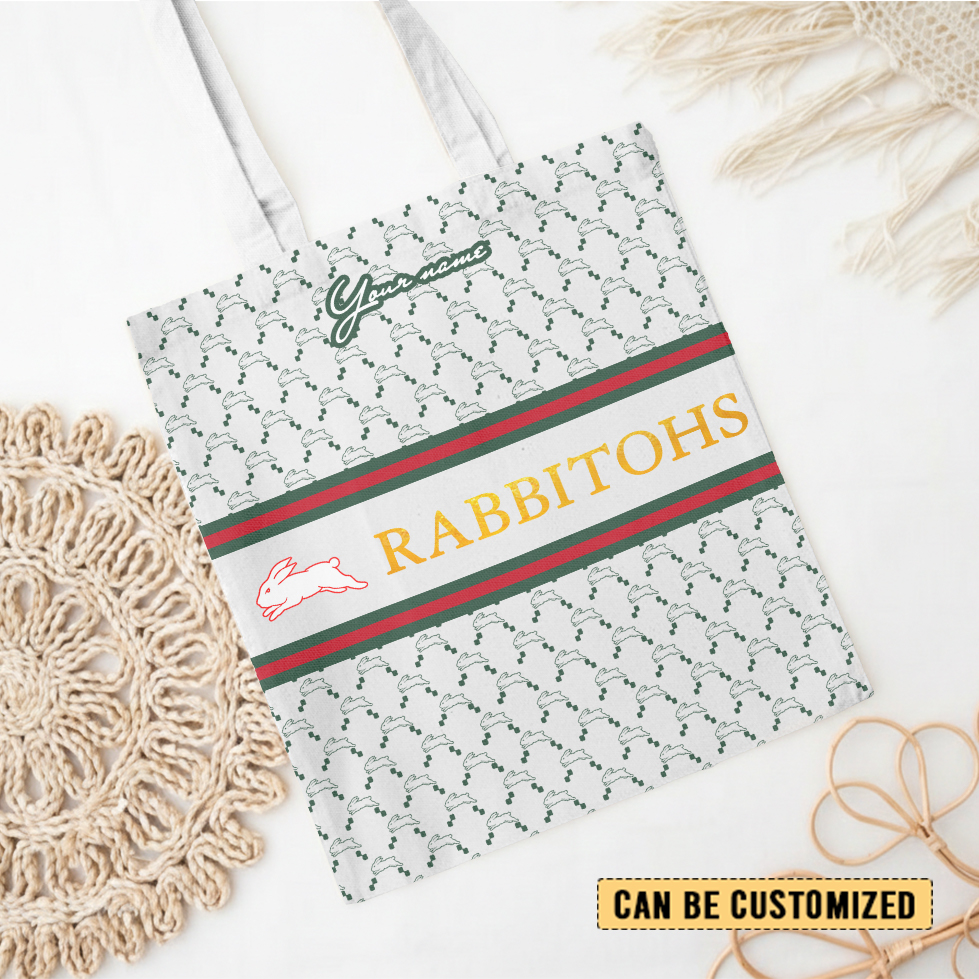 Aussiesmerch South Sydney Rabbitohs Personalized Tote Bags Gift For Fans