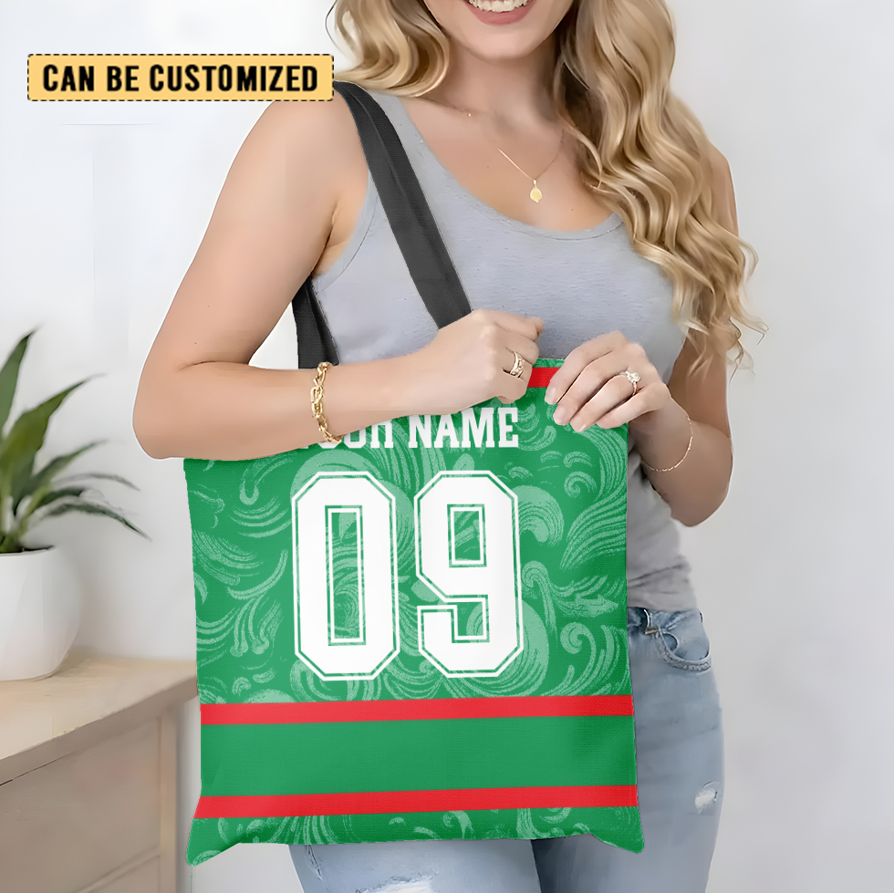 Aussiesmerch South Sydney Rabbitohs Personalized Tote Bags Gift For Fans