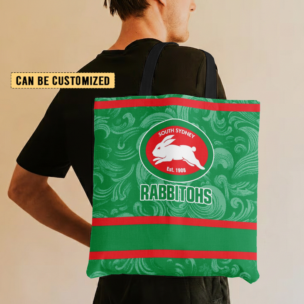 Aussiesmerch South Sydney Rabbitohs Personalized Tote Bags Gift For Fans